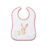 Babero de toalla Babyono en rosa, absorbente y práctico.