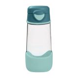 Botella deportiva B.box 450ml con diseño triangular y pico de silicona.