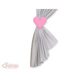 Cortinas para Niños con Corazones en Gris y Rosa My Sweet Baby - imagen 3