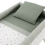 Minicuna Tijera Madera Calma Verde/blanco 55x87x74 Cm - Cambrass - imagen 2