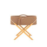 Moses Basket Boho Handmade With Stand - Sand