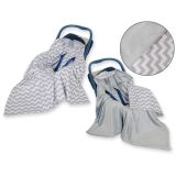 Manta de Coche para Bebés My Sweet Baby - Chevron Gray