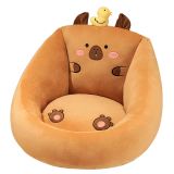 Sillón de peluche forma de capibara con pato 50x45cm