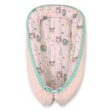 Cocoon Premium Reversible para Bebés My Sweet Baby - Owls Cream/Pink