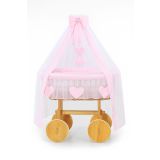 Cesta de Moisés My Sweet Baby Amelie Natural y Rosa