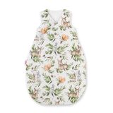 Cotton Sleeping Bag For Children, Size M, 3-12 Months, Tog 2.5, All-season - Woodland Green
