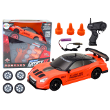 Coche Deportivo R/C Control Remoto 1:24 Naranja con Ruedas Intercambiables