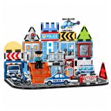 Bloques magnéticos de plástico en colores brillantes para modelos de policía.