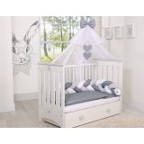 Protectores de Cuna Knot Bumper My Sweet Baby - Blanco, Gris y Antracita - imagen 2