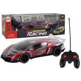 Coche Deportivo RC Control Remoto Escala 1:16 con Luces Rojas