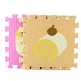 Alfombra Puzzle Educativa de Espuma EVA Frutas y Dulces 16 pcs