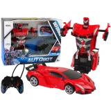 Robot Auto 2 en 1 de Lean toys mostrando su transformación