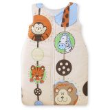 Cotton Sleeping Bag For Children, Size M, 6-12 Months, Tog 2.5, All-season Creamy Zoo