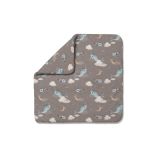 Edredón de bambú para bebé Ballenas 75x75 cm – Taupe