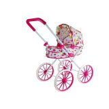 Carrito de Muñecas Retro con Ruedas Grandes y Flores - imagen 3