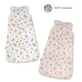 Saco de dormir de bambú en rosa, ideal para bebés.