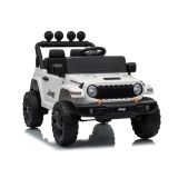 Jeep Rubicon DK-JWR558 en color blanco, vehículo eléctrico para niños