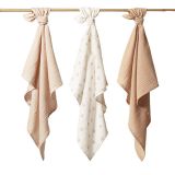 Paquete de 3 Pañales Muselina Suave Babyono Beige - imagen 3