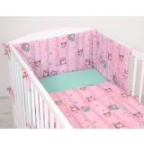 Protector Universal para Cuna My Sweet Baby - Búhos Rosa-Menta - imagen 3