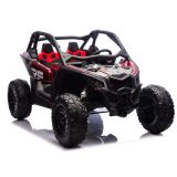 Buggy eléctrico infantil 4x4 DK-CA001 rojo LEAN CARS vista tres cuartos