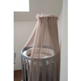 Dosel de tul para cuna con estructura – Taupe