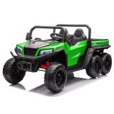 XB-1038A Lean Cars verde, detalle 6 ruedas EVA y asiento ecopiel
