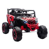 Coche eléctrico infantil M2 4x4 rojo LEAN CARS vista tres cuartos