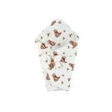 Edredón de bambú para bebé Ositos 75x75 cm – Blanco