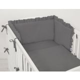 Protector de Cuna My Sweet Baby Anthracite con Volantes - imagen 2