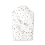 Arrullo Swaddle Bebé Velcro Algodón Circo Rosa 75 cm por atras