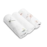 Paquete de 3 pañales de muselina Sensillo - Blanco