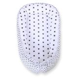 Baby Nest Double-sided Premium Cocoon For Infants Bobono- Black Stars/ Dots