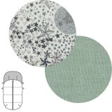 Saco Silla Paseo Universal Star Liberty Verde, material 100% algodón - Cambrass