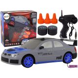 Coche Deportivo Control Remoto R/C 1:24 Gris con Ruedas Intercambiables