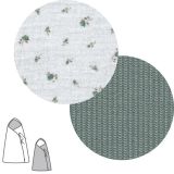 Saco Capazo Cruzado Etnic Verde fabricado en 100% algodón suave.