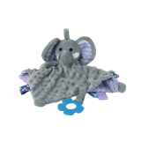 Manta de Peluche Elefante con Sonajero y Mordedor