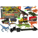 Set de Vehículos de Helicóptero y Dinosaurios - 8 Piezas Coloridas