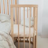 Cuna Móvil Waldin 7 en 1 de Madera Natural con Colchón