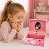 Caja de Música Infantil con Espejo y Joyero Rosa - imagen 3