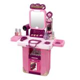 Maletín de juguete rosa para niños, ideal para juegos de belleza.