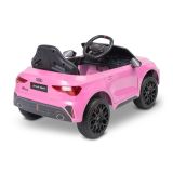 Dibujo animado del coche eléctrico Toyz Audi RS3 rosa en eco-cuero