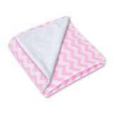 Manta de Coche para Bebés My Sweet Baby - Chevron Rosa y Blanco - imagen 2