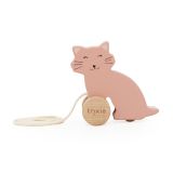 Juguete de madera para arrastrar Trixie - diseño encantador de gato.