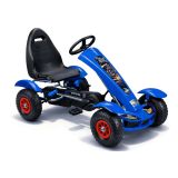 Go-Kart de Pedales Infantil Azul con Ruedas Inflables