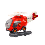 Helicóptero de dibujos animados rojo desmontable