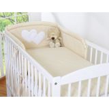 Protectores de Cuna My Sweet Baby - Hearts White Polka Dots - imagen 2