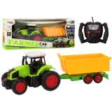 Tractor Control Remoto con Remolque RC 1:16 Color Verde