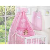 Juego de Cuna 5 piezas My Sweet Baby - Corazones Colgantes Rosa - imagen 3