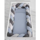 Protector de Cuna Knot Bumper XXL My Sweet Baby - Azul Pastel - imagen 3