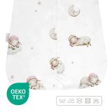 Saco de dormir de bambú Ovejitas de Waldin en color blanco suave